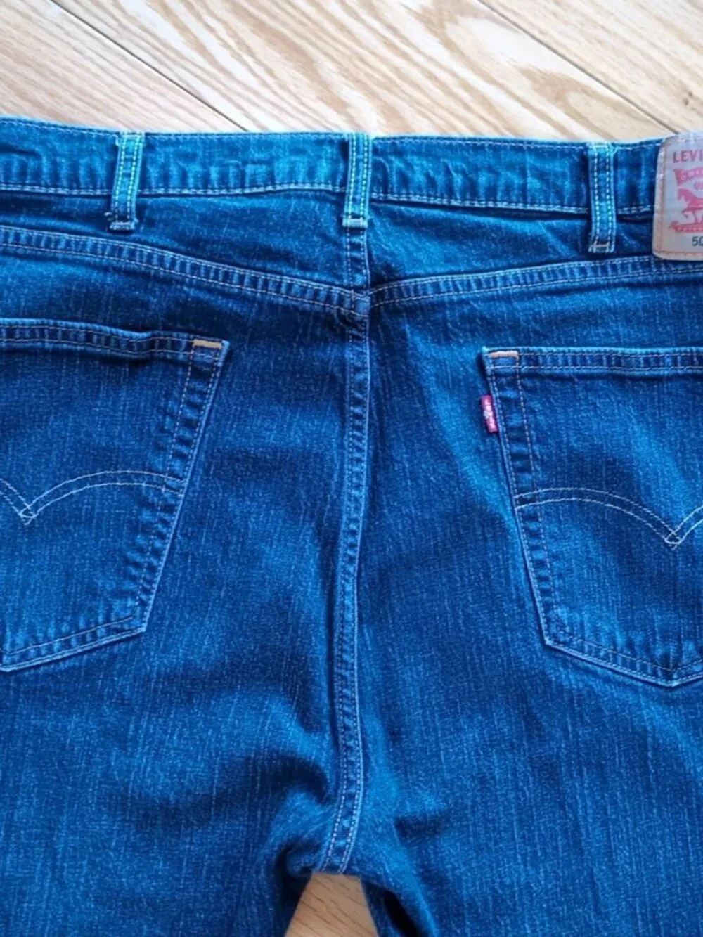 Levi's 505 Mens Regular Fit Denim Blue Jeans 40X29 (Actual Fit 38x28) Dark Wash